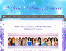 Tablet Screenshot of professionalsingingprincess.com